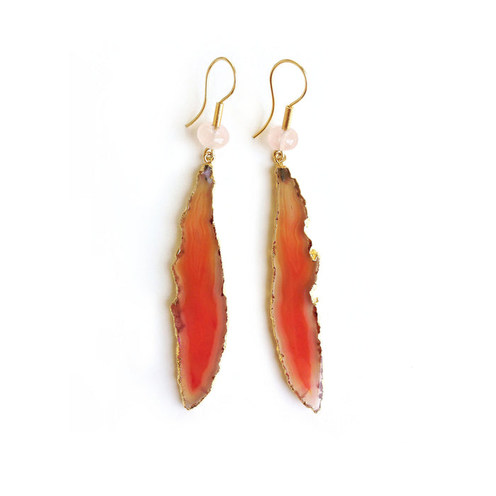 Subtle Fire agate earrings