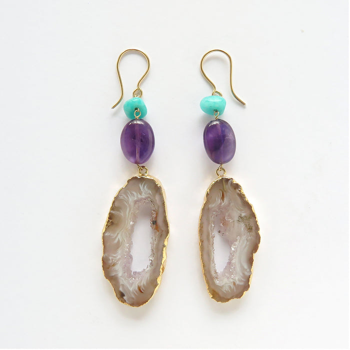 Sunset Party Amethyst Earrings