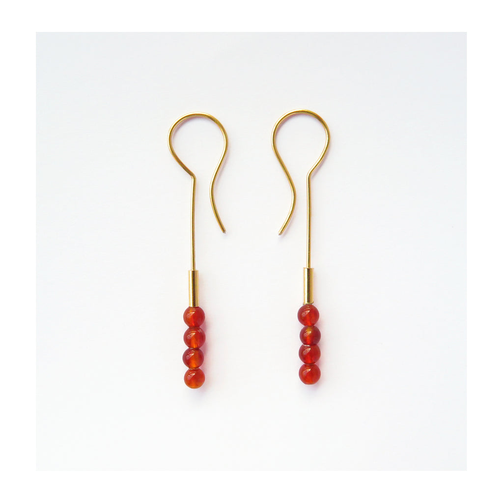 Carnelian Slim Earrings