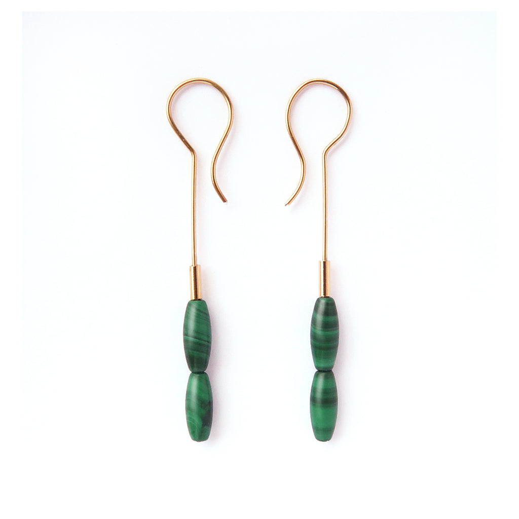 Malaquita Slim earrings