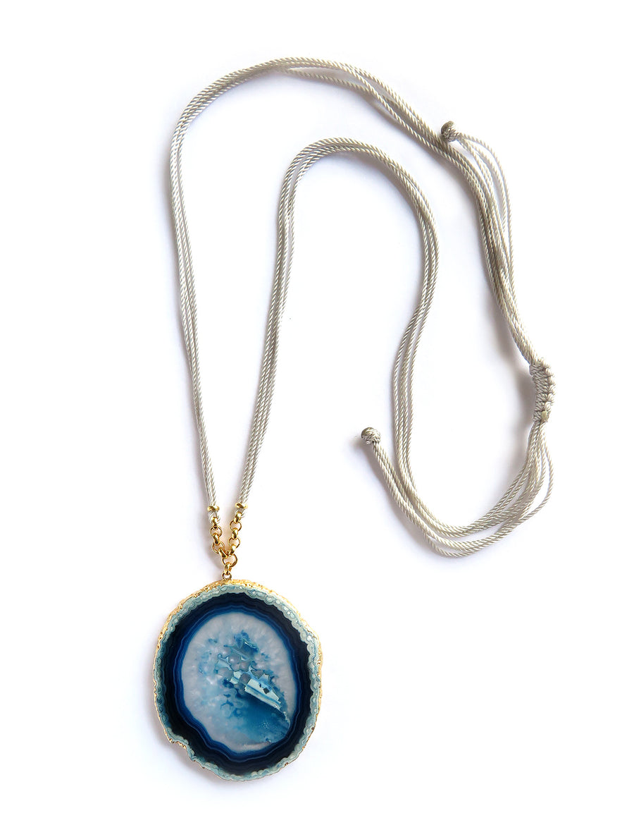 Abstract Blue Necklace